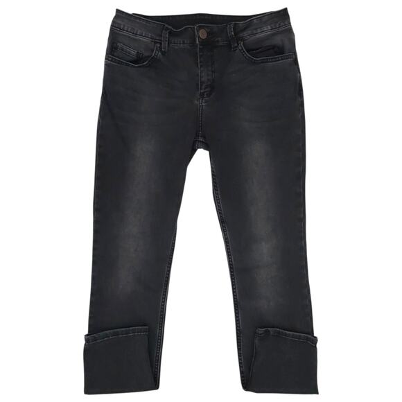 Rider By Lee Jeans Womens 8M Black Skinny Mid Rise Denim Stretch - Picture 2 of 12